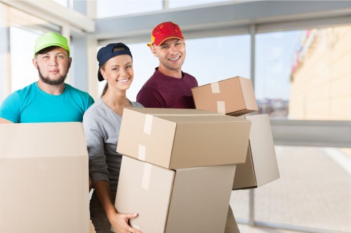 Organized household storage boxes in a Dollis Hill home