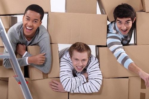 Organized storage unit in Dollishill with wrapped home furnishings