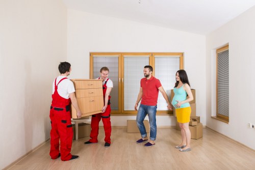 Hidden storage furniture in a tidy living space