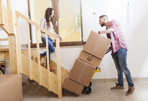 Flexible storage arrangement showing bins and shelves